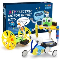 Kits d'expérimentation scientifique robotisé pour enfants, jouets à tiges, moteur électrique de haute qualité