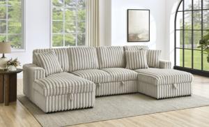 Canapé-lit surdimensionné, canapé-lit convertible 3 en 1 avec chaise longue à double rangement, canapé-lit sectionnel pour <span class=keywords><strong>salon</strong></span> - Product Image 4