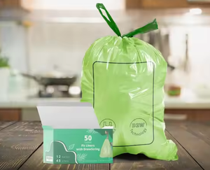 XCBIO Household Rubbish <strong>Drawstring</strong> <strong>Garbage</strong> <strong>Bag</strong> Biodegradable Trashbags 13 30 Gallon Tall Kitchen <strong>Drawstring</strong> <strong>Trash</strong> <strong>Bags</strong> - Product Image 3