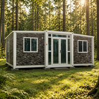Maison conteneur pliable à double aile extensible, espace de vie épaissi et respirant pour dortoir et usage domestique