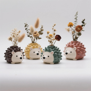 Maceta de cerámica con forma de erizo, maceta con tema de animales con Personalización completa (tamaño/color/drenaje) - Product Image 2