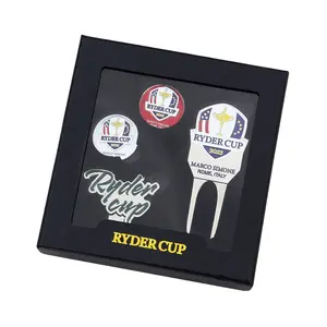 New Golf Gift Set Divot Tool Hat Clip Ball Marker Golf Accessories Set Promotional Golf Tournament Gift Set In Gift Box