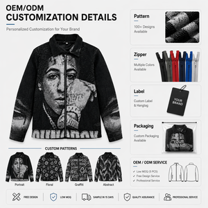 Chaquetas universitarias de baloncesto personalizadas de alta calidad para hombre, abrigo cortavientos de tapiz de invierno con cremallera - Product Image 3