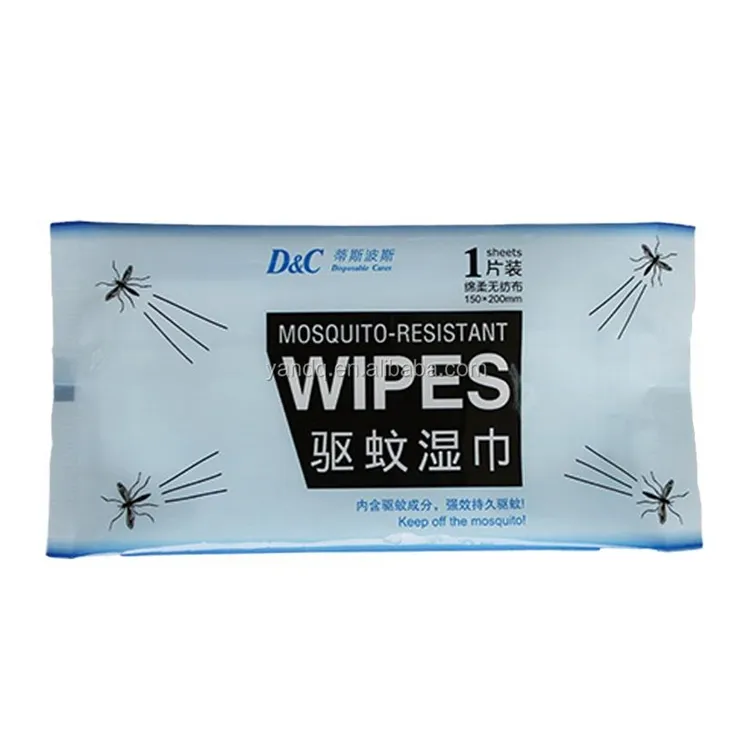 FSC GMPC CE BSCI BIODEGRADABLE single wet wipes insect and mosquito repellant anti mosquito wipes