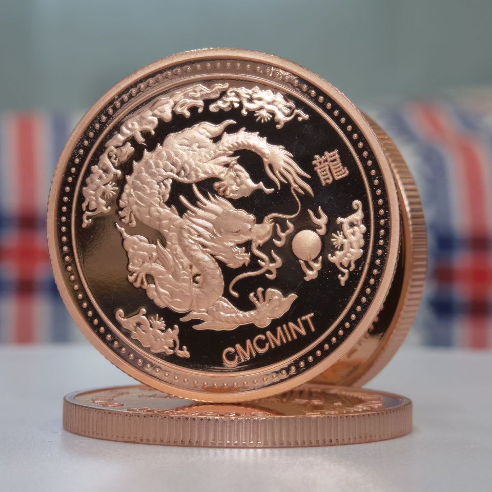 Buy 1 oz 999 Fine Copper Dragon Round Bullion Coin C99 - Ideal for