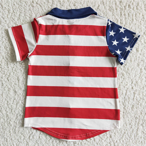Camisas con botones y estampado de estrellas del 4 de julio para hermanos y bebés varones - Product Image 2