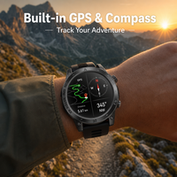 Reloj Inteligente GPS para Exteriores CR143 con Pantalla AMOLED de 1.43'', Altímetro, Barómetro, Brújula, Análisis de Datos de Salud con IA, 20 Días de Batería, IP68