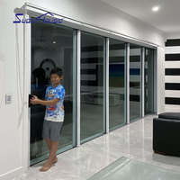 Porte coulissante en verre aluminium Porte coulissante en plexiglas avec norme AS2047