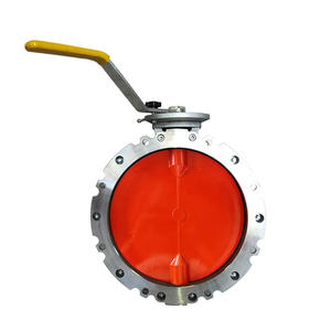 Aluminum Alloy Manual <b>Dust</b> <b>Powder</b> Butterfly Valve Single Double Flange for Cement Mixing Plant Turbine Handle for Oil Water - Product Image 1