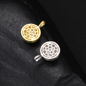 Colgante Unisex de Alta Calidad, Nuevo Modelo 2025, Popular, con Forma de <span class=keywords><strong>Granada</strong></span>, Plata 925, Completamente Engastado con Moissanita, Chapado en Oro, Joyería Hip Hop - Product Image 4