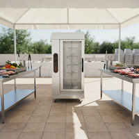 Rôtissoire à poulet commerciale en acier inoxydable FuQi GB-306, four à gaz 7500W, garantie 1 an, écologique