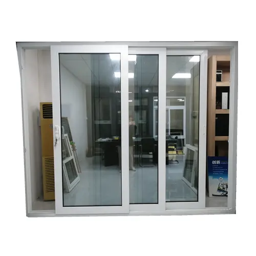 2021 novo produto interior pvc/upvc quadro de vidro portas deslizantes para o escritório