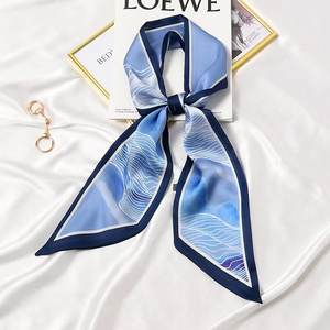 Écharpe d'été pour femmes à la mode et élégante pour <span class=keywords><strong>Amazon</strong></span> Best-seller Bandeau <span class=keywords><strong>en</strong></span> polyester avec nœuds élégants et lettres imprimées - Product Image 3