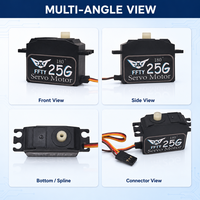 Mini servomoteur RC FTTY 25G, 180 degrés, couple de 3,3 kg, 0,10 seconde, engrenage en plastique, prise JR pour avion, voiture, robot, bateau