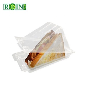 Bản lề vỏ sò bánh sandwich container rõ ràng dùng một lần nhựa tái sử dụng tam giác để đi bánh sandwich bao bì hộp nhà sản xuất - Product Image 3