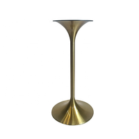Pieds de table modernes en acier inoxydable pour extérieur et bureau à domicile, base en forme de corne de tulipe, quincaillerie pour mobilier de bar haut
