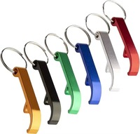 Llavero de Aleación de Aluminio 4 en 1 Ecológico HD015 con Logotipo Personalizado, Abrebotellas, Diseño Simple, Forma Plana, para Camping