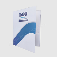 Classeur A4 avec logo personnalisé en papier Porte-documents de présentation de biens immobiliers en relief à double poche Produits de classement imprimés