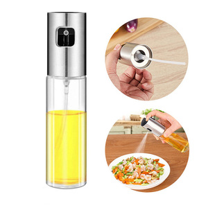 Petit distributeur de <span class=keywords><strong>sauce</strong></span> soja comestible emballage vinaigre 100ml bouteille de pulvérisation d'huile d'olive en verre vide pour la cuisson - Product Image 5