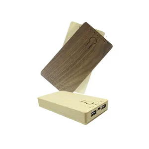 Customized Bamboo Power Supply Wireless Charging Wooden Solid Power Bank Wood Mobile Power Supply Wholesale Gifts Wood Products