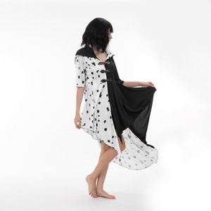 Disfraz <span class=keywords><strong>de</strong></span> <span class=keywords><strong>Halloween</strong></span> 101 Loyal para Mujer Adulta, Modelo Echo Cos, Sirena Blanca y Negra, Kuila <span class=keywords><strong>De</strong></span> Ville, Vestido con Puntos para Actuación en Escenario, Poliéster - Product Image 5