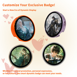 Badge électronique intelligent populaire IPS affichage broche vidéo spectacle <span class=keywords><strong>Photo</strong></span> décorations Anime Manga Fans saint valentin cadeau broche électronique - Product Image 6