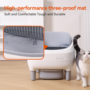 Intelligente Automatische Katzentoilette mit Offenem Design, Sicherer und Einfacher Reinigung, Selbstreinigend, Geruchskontrolle, Intelligente Haustier-Toilette für Mehrere Katzen zu Hause - Product Image 2