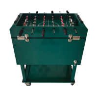 Chariot isotherme personnalisé 49L/65L pour matchs de football, seau à glace métallique roulant, boîte à glace isotherme avec roues pour pique-nique et matchs de football