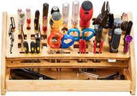 Support de rangement pour tournevis en bambou personnalisé, support d'outils manuels de bureau et organisateur de réparation