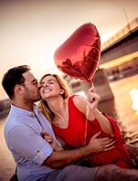 Romantique je t'aime et coeur ballon Kit avec pétales de rose rouge saint valentin ballons feuille amour ballons cadeaux spéciaux de nuit