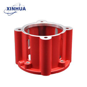 XINHUA Motor Housing ADC12 Aluminum Die <b>Casting</b> Custom Parts <b>Powder</b> Coated Red For Motor Accessories - Product Image 4