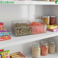 ECOBOX Conteneur Alimentaire en Vrac pour Fruits Secs, Dattes, Céréales, Biscuits, Épices, Noix de Pistache, Boîtes Alimentaires en Plastique, Bac à Bonbons Gélifiés pour Magasin