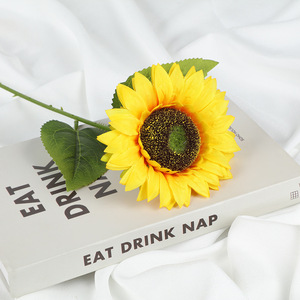 Bouquet de 10 tournesols artificiels en soie, décoration intérieure, ornement de salon, style pastoral, fleurs artificielles pour la photographie - Product Image 4