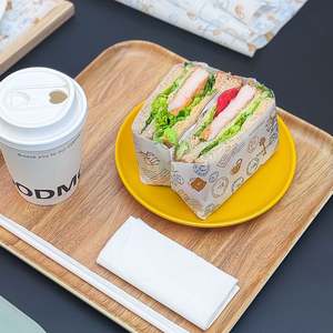 Custom Single <b>Sheet</b> Food Grade <b>Wax</b> <b>Paper</b> Disposable Oil Proof for Sandwiches Hamburgers Bread Cookies - Product Image 1