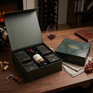 Custom Wine <b>Box</b> Factory Direct OEM ODM Luxury Rigid Packaging for Wine <b>Bottle</b> Champagne and Corporate Gift Brands Wholesale Wine - Product Image 3