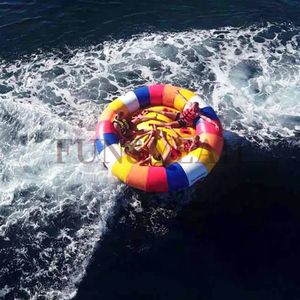 Tubo da sci rimorchiabile ad acqua saturno Rocker 8 persone pazze galleggianti sport acquatici girocollo gonfiabile come Disco Boat - Product Image 4