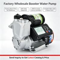 Pompa Booster Air Otomatis Self Priming Tekanan Rendah 800W 220V Air Panas Dingin Solusi Pengolahan Air Rumah Tangga ODM/OEM 1