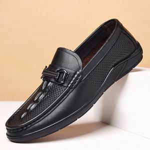Summer Autumn New Style Breathable Height Increasing Slip-On Leather <b>Shoes</b> <b>Driving</b> & Casual Men's <b>Shoes</b> Size 38-43 - Product Image 6