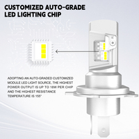 LANSEKO-Bombillas LED V20 para faros delanteros, H11 H9 H8 H7 H1 9005 con tecnología TST 5000LM 12V 24V para coches y camiones