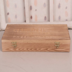 Caja de almacenamiento de madera rectangular de 8 compartimentos de estilo americano Vintage caja de embalaje de organización de pastel de Luna - Product Image 3