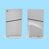 Kühlständer-Dock für PS5 Slim Konsole Rutschfester Standfuß Schwarz Weiß für Playstation 5 Konsole ABS Hart Kompatibel mit CD-ROM