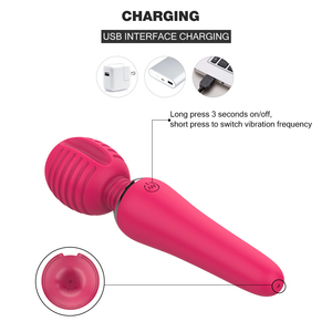 เครื่องนวดขนาดเล็กแบบแท่ง ชาร์จผ่าน USB มีสีดำ ม่วง ชมพูให้เลือก - Product Image 2