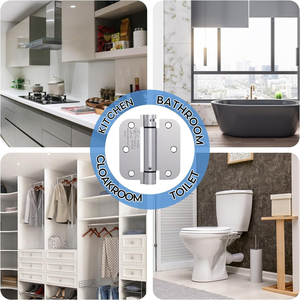 Профессиональный самозакрывающийся сверхмощный шарнир, утолщенный складывающийся Шарнир 3,5 дюймов в американском стиле, пружинный шарнир - Product Image 5