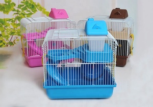 Sıcak satış iki kat lüks özel Hamster tavşan evcil hayvan kafesi hayvan için - Product Image 2