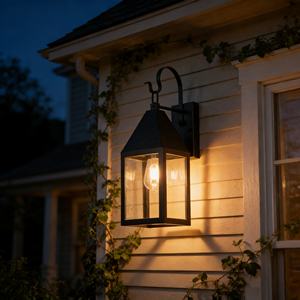 Modern minimalist industrial style <b>LED</b> wall lamp, electric villa outdoor <b>lighting</b>, black E27 outdoor door wall lamp - Product Image 5