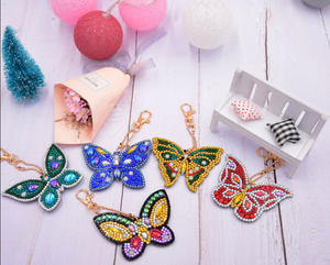E-021 + bricolage diamant peinture dessin animé Notes de <span class=keywords><strong>musique</strong></span> résine sac porte-clés bijoux cadeau - Product Image 3