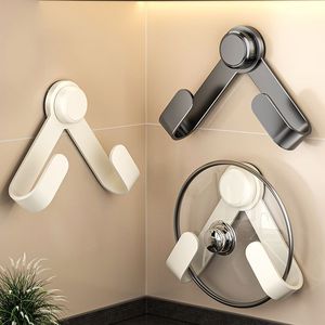 Soporte de pared multifuncional de acero al carbono engrosado para tapas de ollas y tablas de cortar, con pinzas de distancia ajustable, práctico utensilio de almacenamiento - Product Image 3