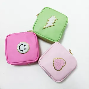 Manufacturer High Quality Nylon Toiletry Bag Cute Small Mini Make Up Cosmetic Bag