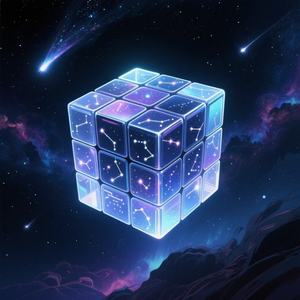 <span class=keywords><strong>Cubo</strong></span> 3x3 Personalizado con Diseño de Constelaciones del Cielo Estrellado, Rompecabezas de Nebulosa Brillante para Niños y Adultos, Juego de Ingenio - Product Image 1