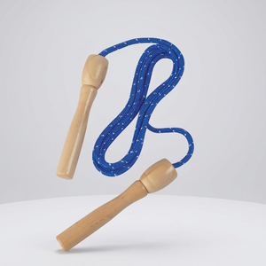 Corde à sauter légère et réglable avec poignée en bois, différentes longueurs, durable, pour l'exercice et le fitness, unisexe, emballage portable - Product Image 4